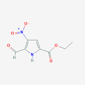 Chemical structure of Ethyl 5-formyl-4-nitro-1H-pyrrole-2-carboxylate