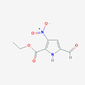 Chemical structure of Ethyl 5-formyl-3-nitro-1H-pyrrole-2-carboxylate