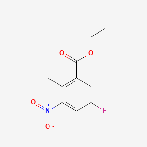 Chemical structure of Ethyl 5-fluoro-2-methyl-3-nitrobenzoate