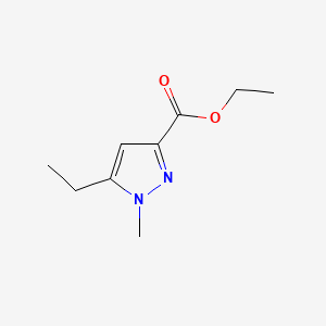 Chemical structure of Ethyl 5-ethyl-1-methyl-1H-pyrazole-3-carboxylate