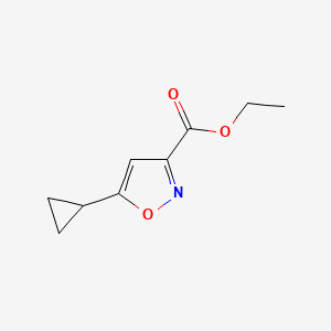 Chemical structure of Ethyl 5-Cyclopropylisoxazole-3-carboxylate