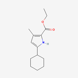 Chemical structure of Ethyl 5-cyclohexyl-3-methyl-1H-pyrrole-2-carboxylate