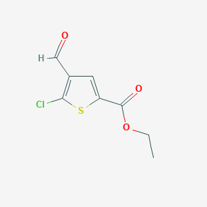 Chemical structure of Ethyl 5-chloro-4-formylthiophene-2-carboxylate
