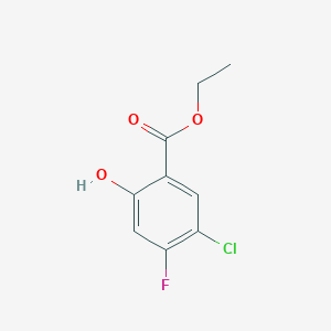 Chemical structure of ethyl 5-chloro-4-fluoro-2-hydroxybenzoate