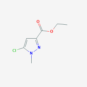 Chemical structure of Ethyl 5-chloro-1-methyl-1H-pyrazole-3-carboxylate