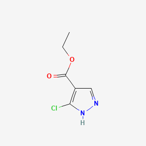 Chemical structure of Ethyl 5-chloro-1H-pyrazole-4-carboxylate