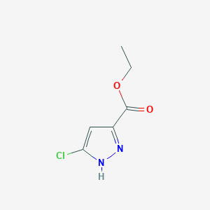 Chemical structure of Ethyl 5-chloro-1H-pyrazole-3-carboxylate