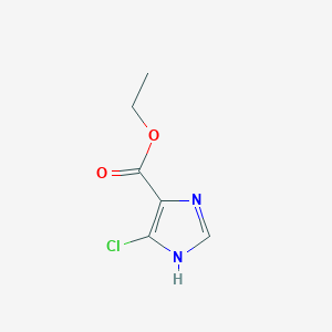 Chemical structure of Ethyl 5-chloro-1H-imidazole-4-carboxylate