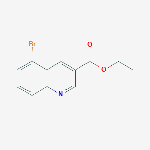 Chemical structure of Ethyl 5-bromoquinoline-3-carboxylate