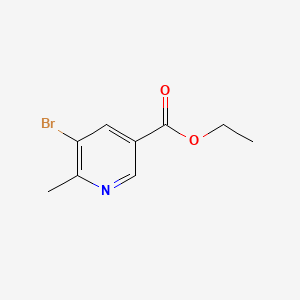 Chemical structure of Ethyl 5-bromo-6-methylnicotinate