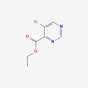Chemical structure of Ethyl 5-Bromo-4-pyrimidinecarboxylate