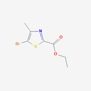 Chemical structure of Ethyl 5-bromo-4-methylthiazole-2-carboxylate