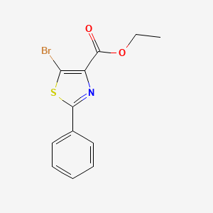 Chemical structure of Ethyl 5-bromo-2-phenylthiazole-4-carboxylate