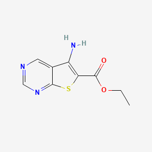 Chemical structure of Ethyl 5-Aminothieno[2,3-d]pyrimidine-6-carboxylate