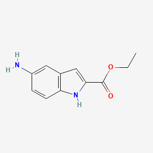 Chemical structure of Ethyl 5-Aminoindole-2-carboxylate