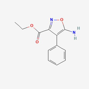 Chemical structure of Ethyl 5-amino-4-phenylisoxazole-3-carboxylate