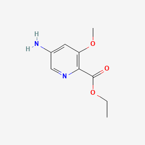 Chemical structure of Ethyl 5-amino-3-methoxypicolinate