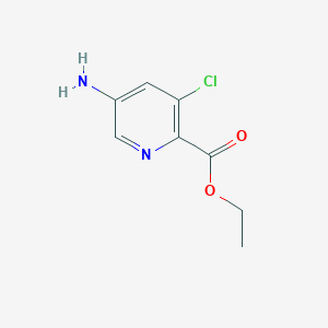 Chemical structure of ETHYL 5-AMINO-3-CHLOROPYRIDINE-2-CARBOXYLATE