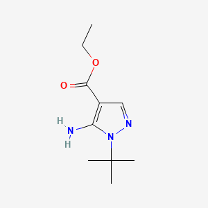 Chemical structure of Ethyl 5-Amino-1-Tert-Butyl-1H-Pyrazole-4-Carboxylate