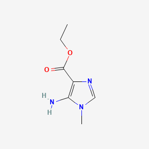 Chemical structure of Ethyl 5-amino-1-methyl-1H-imidazole-4-carboxylate