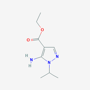 Chemical structure of Ethyl 5-amino-1-isopropyl-1H-pyrazole-4-carboxylate