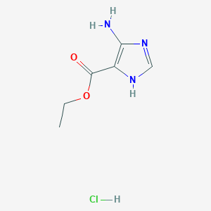 Chemical structure of Ethyl 5-amino-1H-imidazole-4-carboxylate hydrochloride
