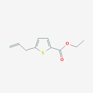 Chemical structure of ethyl 5-allylthiophene-2-carboxylate