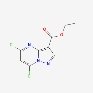Chemical structure of Ethyl 5,7-dichloropyrazolo[1,5-a]pyrimidine-3-carboxylate