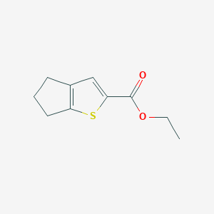 Chemical structure of Ethyl 5,6-dihydro-4H-cyclopenta[b]thiophene-2-carboxylate