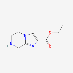 Chemical structure of Ethyl 5,6,7,8-Tetrahydroimidazo[1,2-a]pyrazine-2-carboxylate