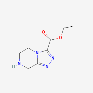 Chemical structure of Ethyl 5,6,7,8-Tetrahydro-1,2,4-triazolo[4,3-a]pyrazine-3-carboxylate