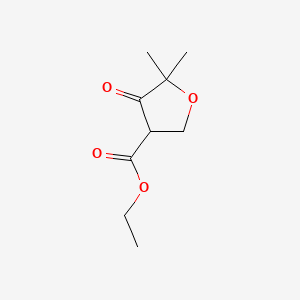Chemical structure of Ethyl 5,5-dimethyl-4-oxooxolane-3-carboxylate
