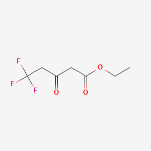 Chemical structure of ethyl 5,5,5-trifluoro-3-oxopentanoate