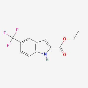 Chemical structure of Ethyl 5-(trifluoromethyl)indole-2-carboxylate