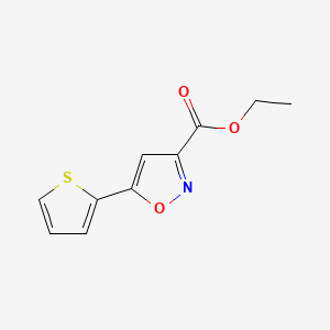 Chemical structure of Ethyl 5-(Thiophen-2-yl)isoxazole-3-carboxylate
