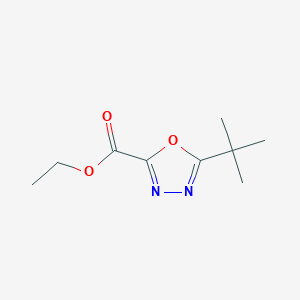 Chemical structure of Ethyl 5-tert-butyl-1,3,4-oxadiazole-2-carboxylate