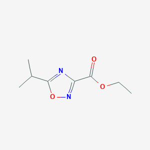Chemical structure of Ethyl 5-(Propan-2-Yl)-1,2,4-Oxadiazole-3-Carboxylate