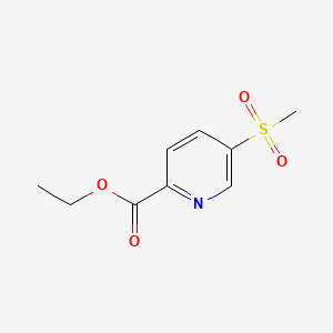 Chemical structure of Ethyl 5-(Methylsulfonyl)pyridine-2-carboxylate