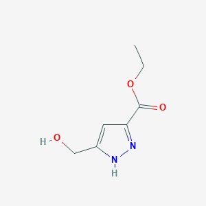 Chemical structure of Ethyl 5-(Hydroxymethyl)pyrazole-3-carboxylate