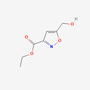 Chemical structure of Ethyl 5-(hydroxymethyl)isoxazole-3-carboxylate