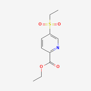 Chemical structure of Ethyl 5-(Ethylsulfonyl)pyridine-2-carboxylate