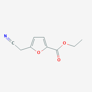 Chemical structure of Ethyl 5-(cyanomethyl)furan-2-carboxylate
