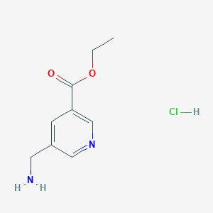 Chemical structure of Ethyl 5-(aminomethyl)nicotinate hydrochloride