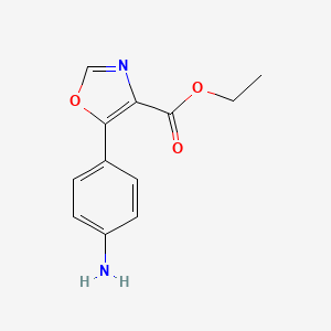 Chemical structure of Ethyl 5-(4-Aminophenyl)oxazole-4-carboxylate