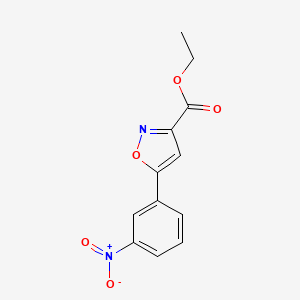 Chemical structure of Ethyl 5-(3-Nitrophenyl)isoxazole-3-carboxylate