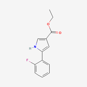 Chemical structure of Ethyl 5-(2-fluorophenyl)-1H-pyrrole-3-carboxylate