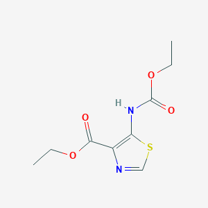 Chemical structure of Ethyl 5-((ethoxycarbonyl)amino)thiazole-4-carboxylate
