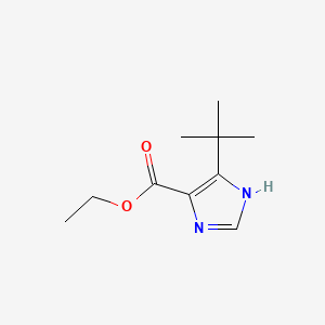 Chemical structure of ethyl 5-tert-butyl-1H-imidazole-4-carboxylate