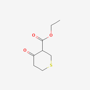 Chemical structure of Ethyl 4-oxotetrahydro-2H-thiopyran-3-carboxylate