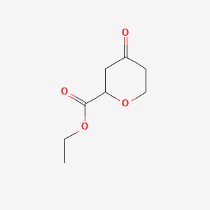 Chemical structure of Ethyl 4-oxotetrahydro-2H-pyran-2-carboxylate